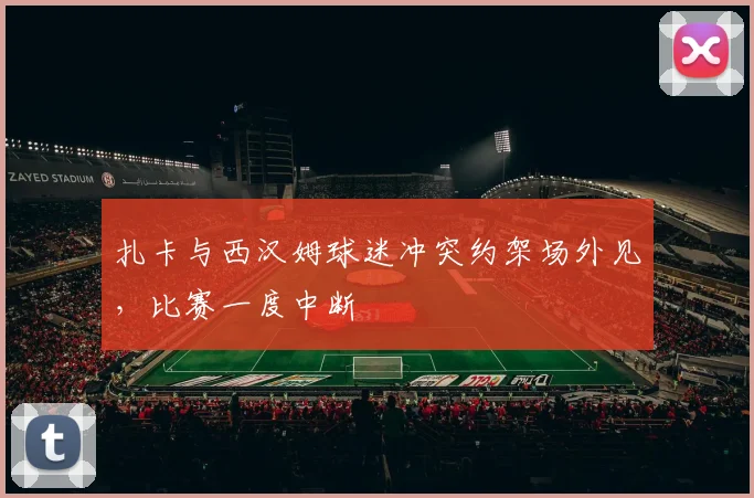 扎卡与西汉姆球迷冲突约架场外见，比赛一度中断
